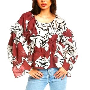 IRO Multi Color Hilta Blouse, Bohemian Style